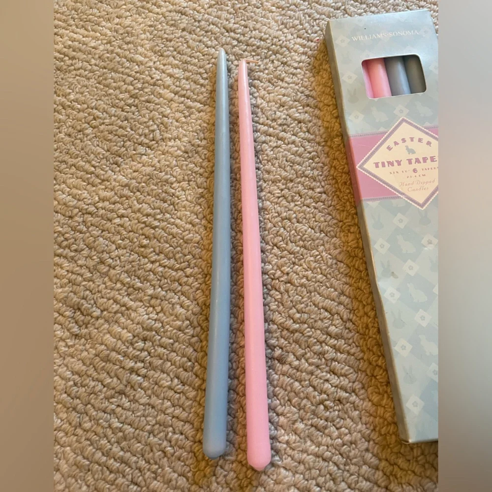 Bundle of 2 Packs Of Williams Sonoma EASTER Tiny Tapers Hand Dipped Candles